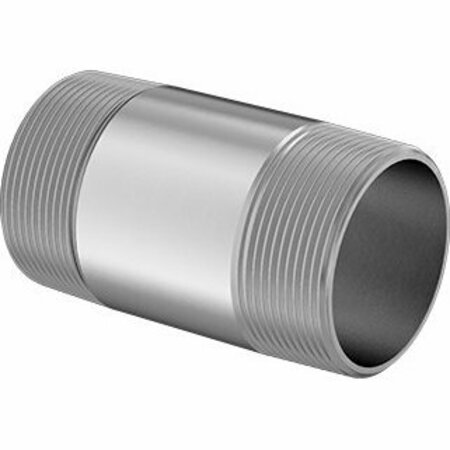 BSC PREFERRED Standard-Wall 316/316L Stainless Steel Threaded Pipe Threaded on Both Ends 2 BSPT 4 Long 5470N15